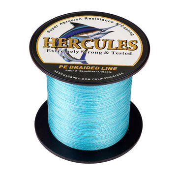100M 109Yds Blue 6lb-100lb HERCULES PE Braided Fishing Line 4 Strands